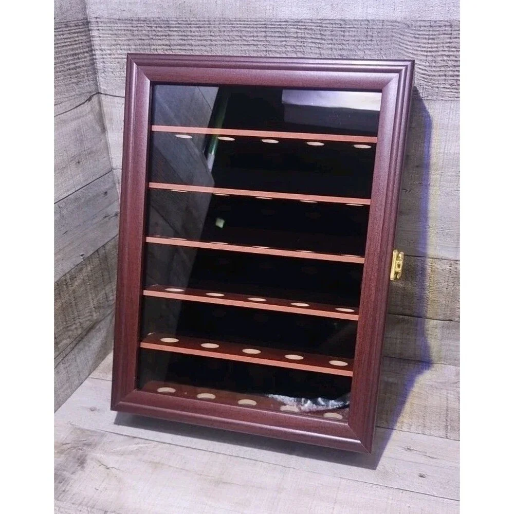 Golf Ball Display Case - Wall Mounted Holder with Glass Door,Ideal Gift for Golf